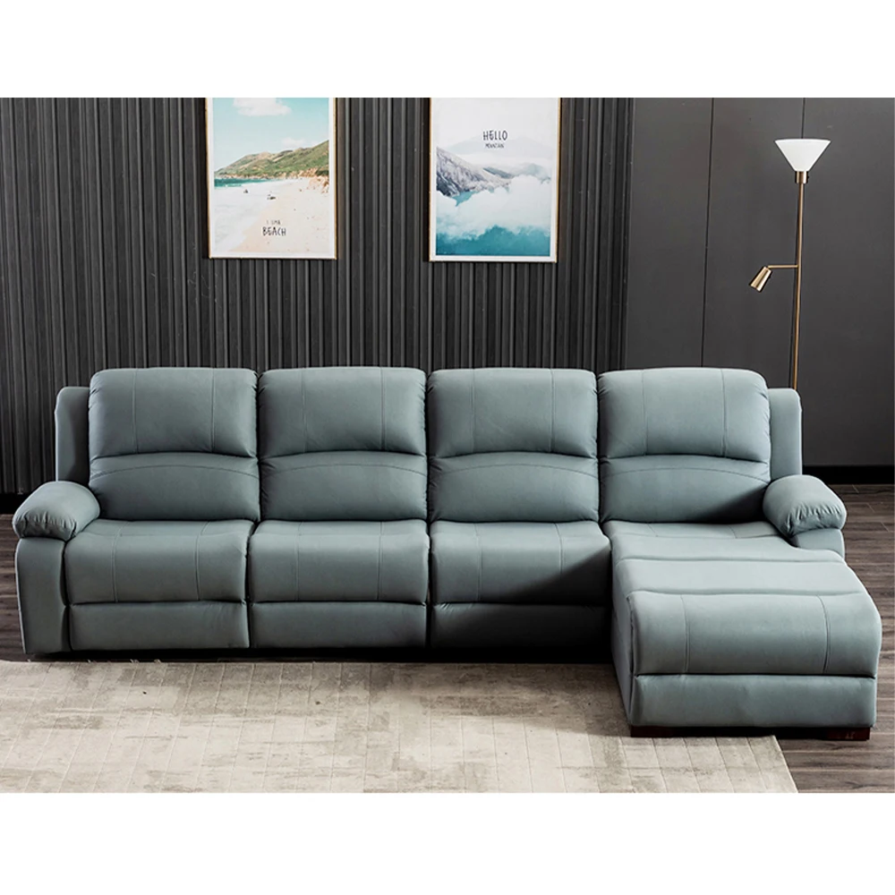 Home Cinema Couch - โซฟาหนังแท้ปรับเอนด้วยมือและระบบไฟฟ้า สำหรับโรงภาพยนตร์ ห้องนั่งเล่น เฟอร์นิเจอร์ห้องรับแขก