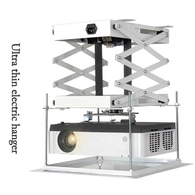 Home Cinema Rack - T1000/T1500/T2000บ้าน Telescopic โปรเจคเตอร์ไฟฟ้าแขวนรีโมทคอนโทรลโปรเจคเตอร์โดยอัตโนมัติควบคุมยกกรอบ