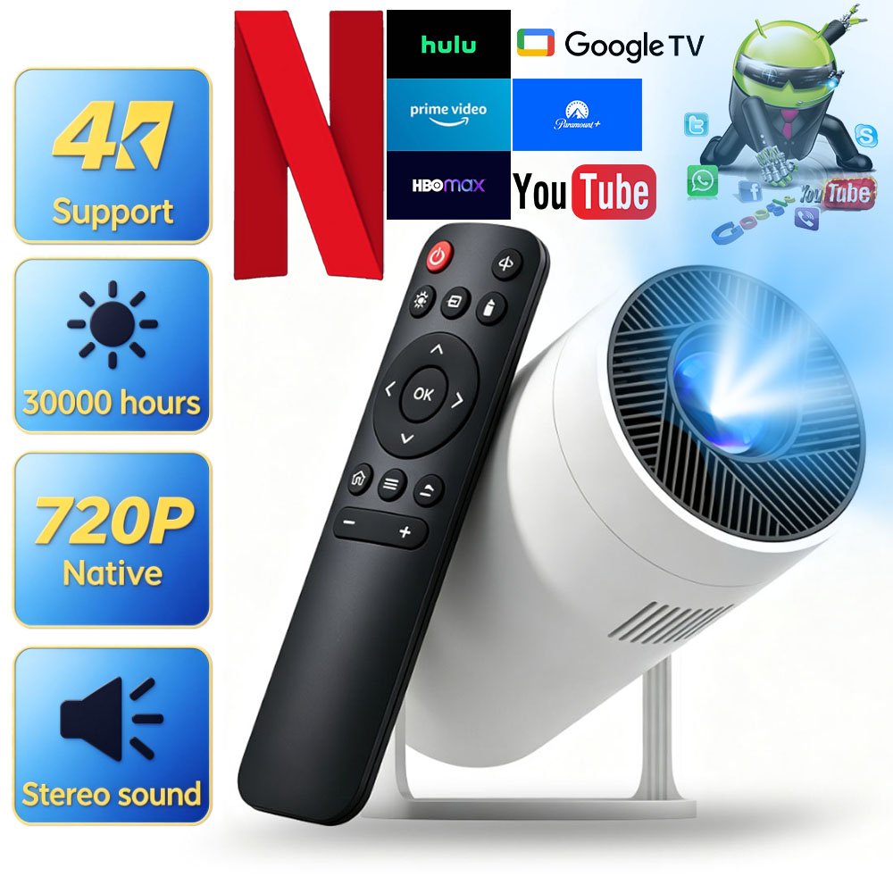 Home Cinema Rack - โปรเจคเตอร์ 4K HD รองรับความละเอียด 720P รองรับ