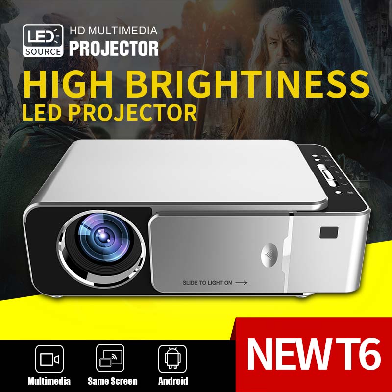 Home Cinema Hdmi - Yersida โปรเจ็คเตอร์ T6 LED 2K 4K