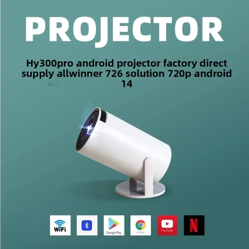 Home Cinema Hd - โปรเจคเตอร์พกพา HY300Pro 4K HD บลูทูธ Android