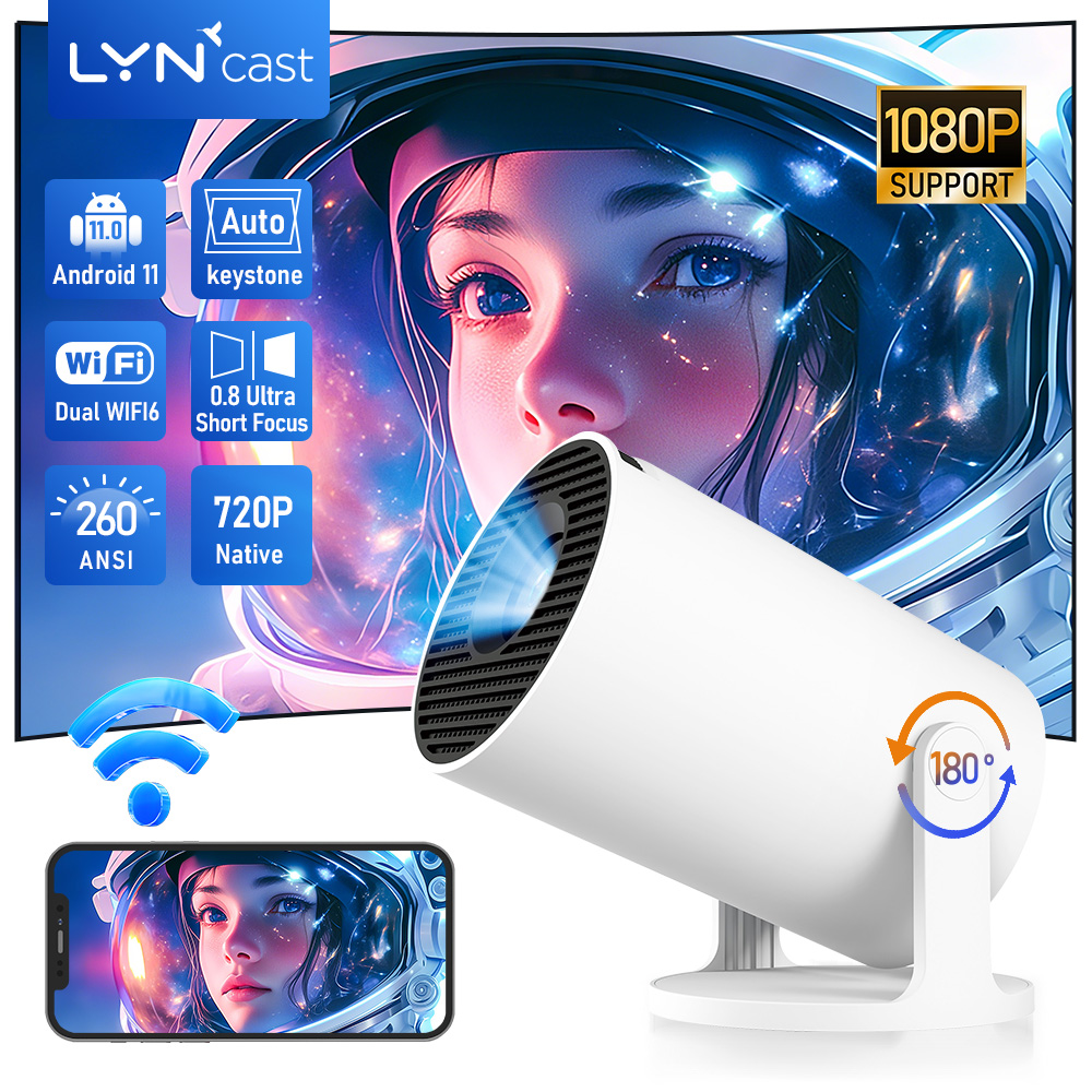 Home Cinema Hdmi - โปรเจคเตอร์ LynCast X1BQ 4K Android 11
