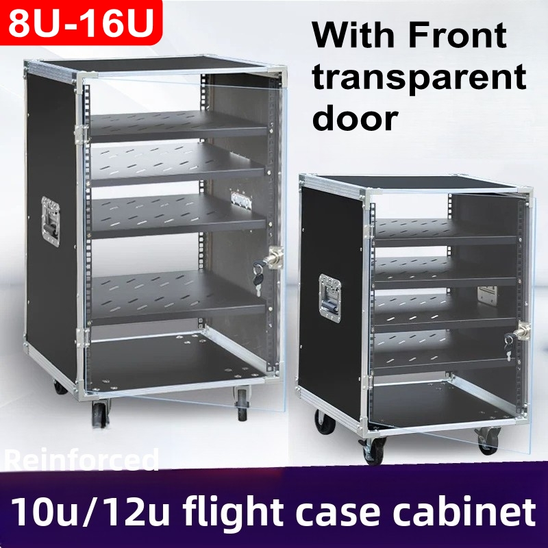 Home Cinema Rack - ตู้แอมป์แบบโปร่งใสด้านหน้า 8U - 16U สำหรับใช้ในบ้าน KTV