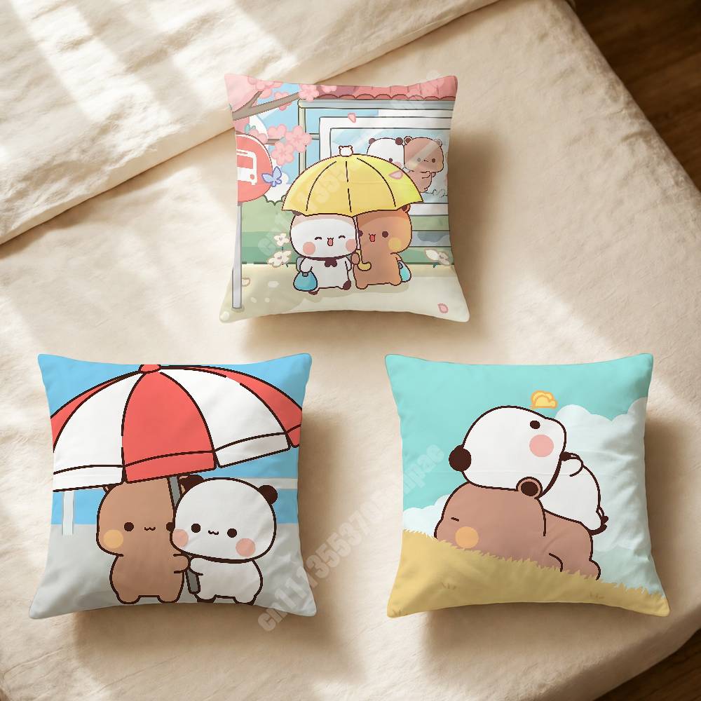 Home Cinema Couch - ปลอกหมอนพิมพ์ลายการ์ตูน B-Bubu D-Dudu สำหรับตกแต่งโซฟา เก้าอี้นอน ห้องนอน