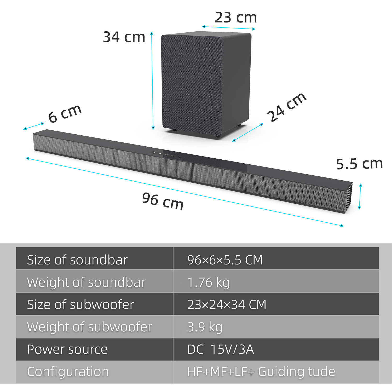 ลำโพงซาวด์บาร์ทีวี 84W พร้อมซั - Home Cinema Hdmi บทวิจารณ์และราคา