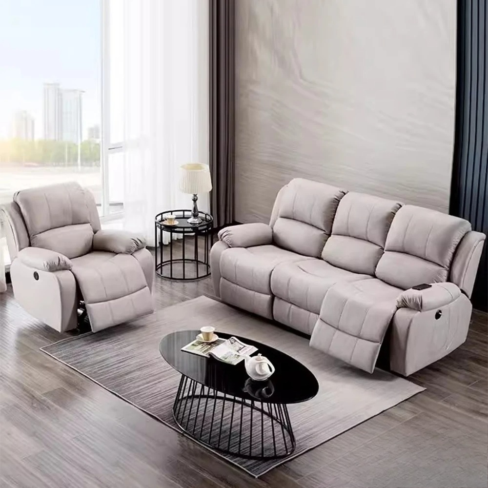 โซฟาหนังแท้ปรับเอนด้วยมือและระ - Home Cinema Couch บทวิจารณ์และราคา