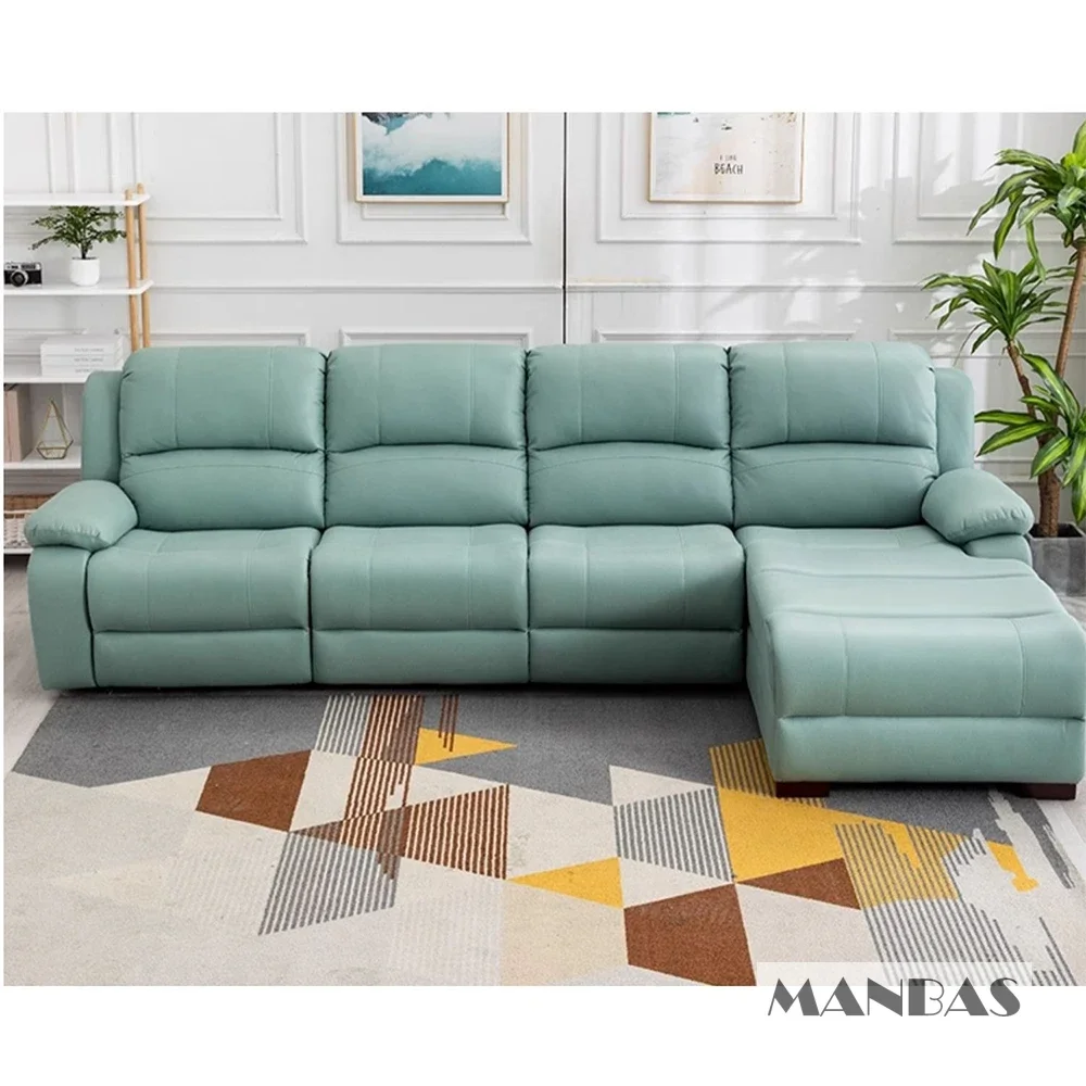โซฟาหนังแท้ปรับเอนด้วยมือและระ - Home Cinema Couch บทวิจารณ์และราคา