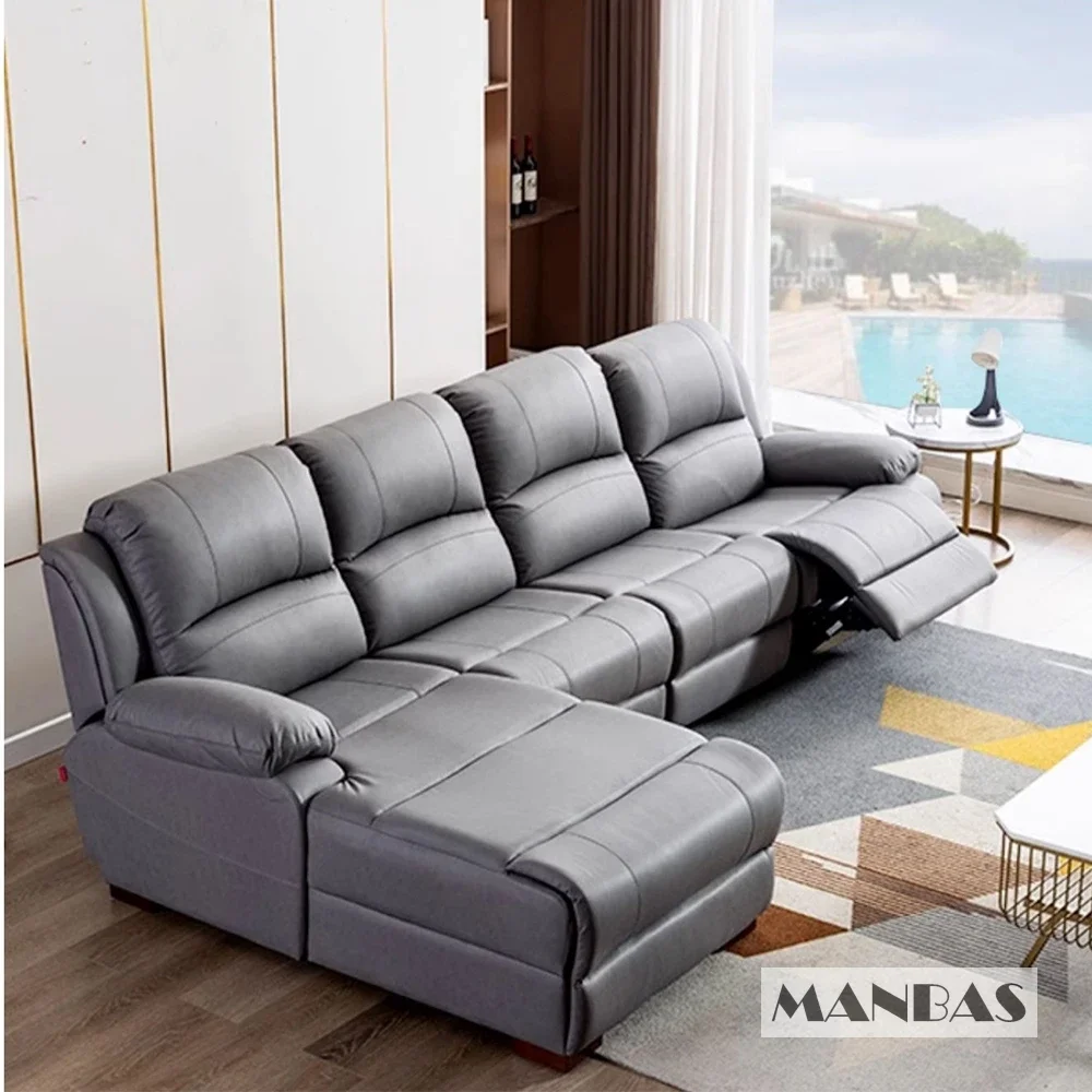 โซฟาหนังแท้ปรับเอนด้วยมือและระ - Home Cinema Couch บทวิจารณ์และราคา