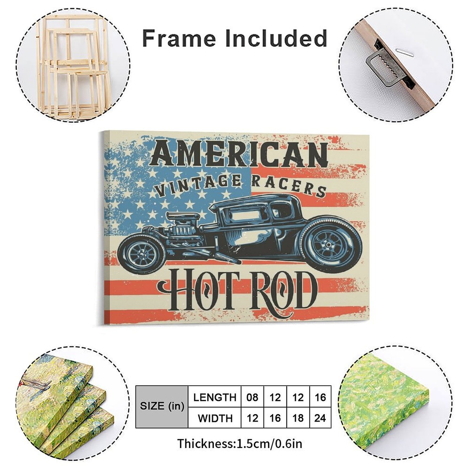 อเมริกัน Hot Rod ภาพวาดผ้าใบห้ - Home Cinema In บทวิจารณ์และราคา