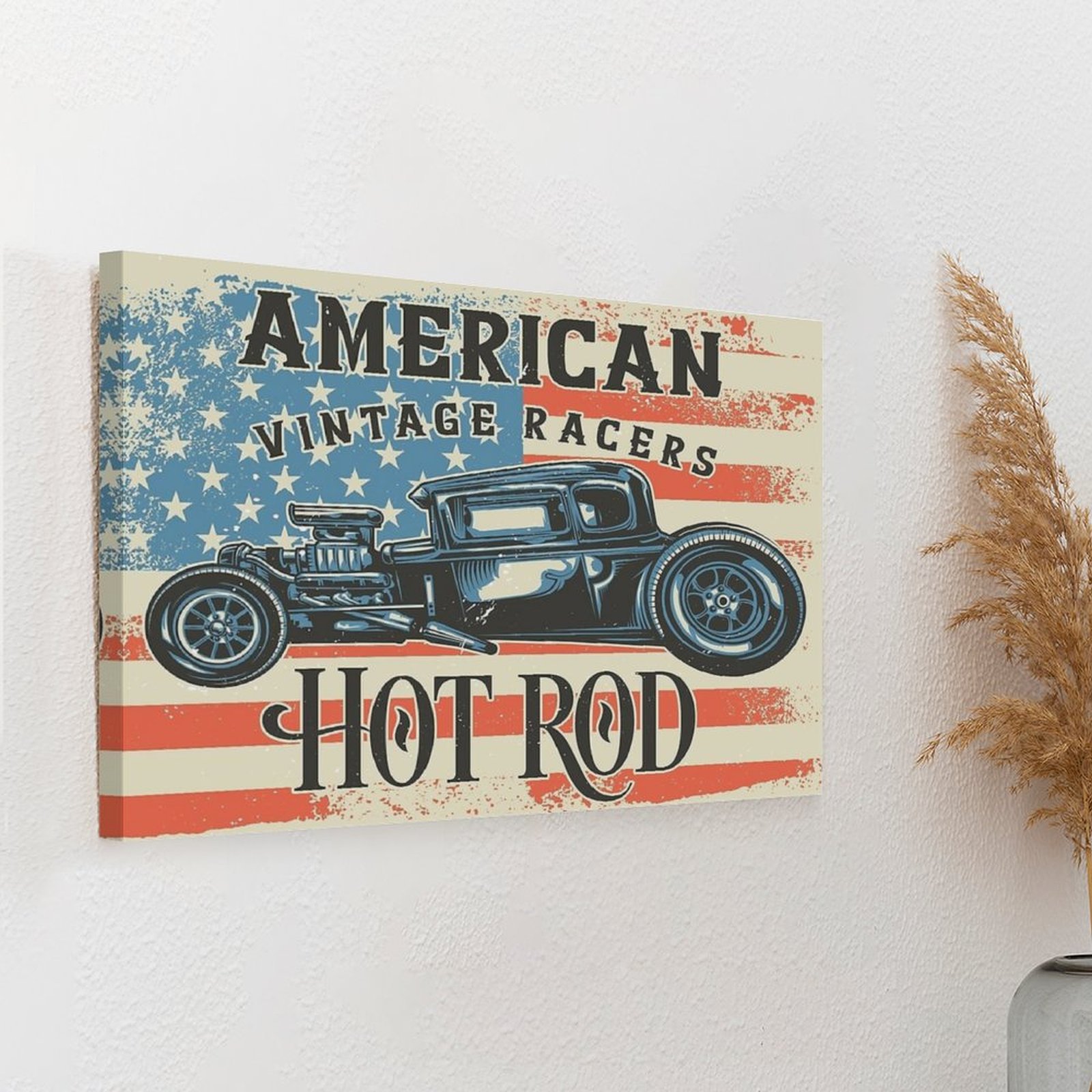 อเมริกัน Hot Rod ภาพวาดผ้าใบห้ - Home Cinema In บทวิจารณ์และราคา