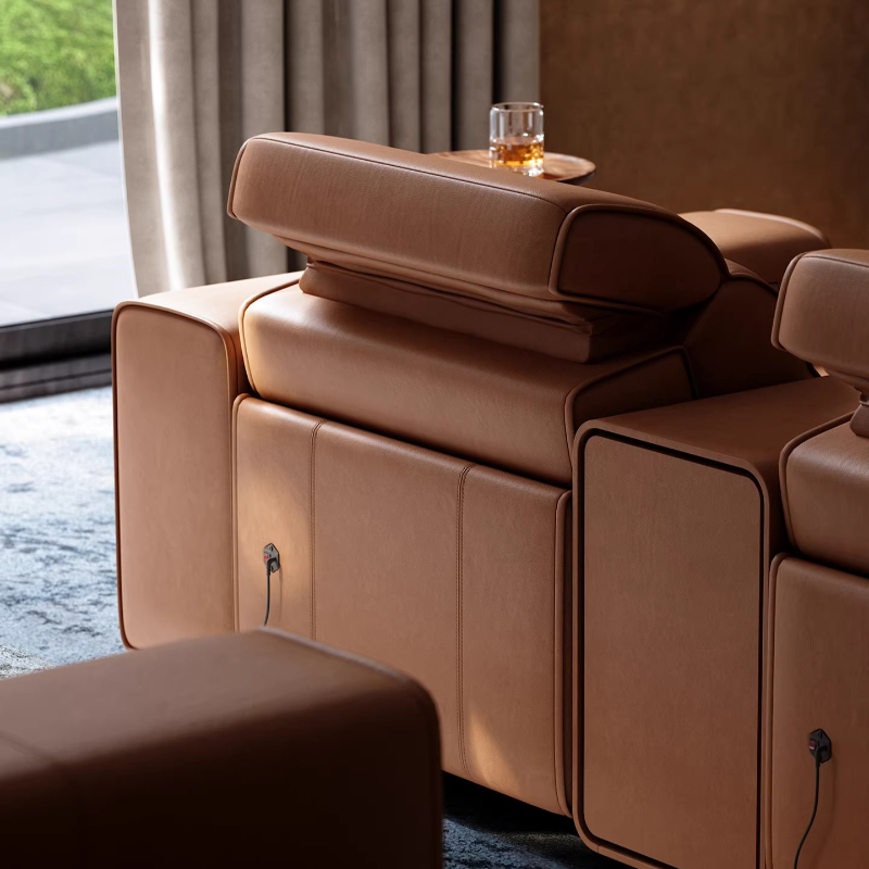โซฟาหนังแท้ไฟฟ้าสำหรับห้องนั่ง - Home Cinema Couch บทวิจารณ์และราคา
