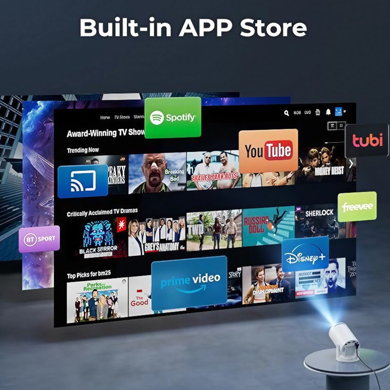 โปรเจคเตอร์พกพา HY300Pro 4K HD - Home Cinema Hd บทวิจารณ์และราคา