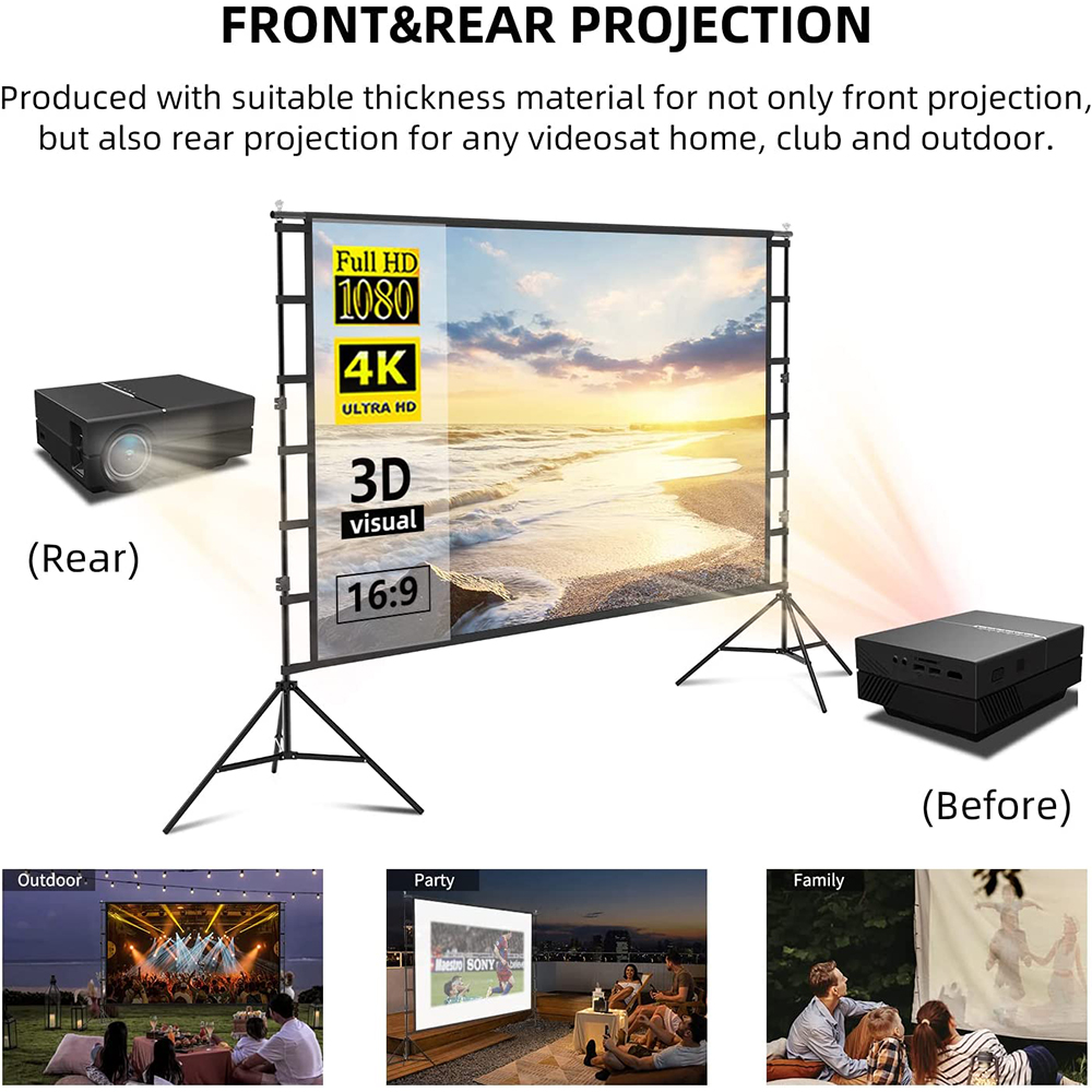 Veidadz หน้าจอโปรเจคเตอร์พร้อม - Home Cinema Rack บทวิจารณ์และราคา
